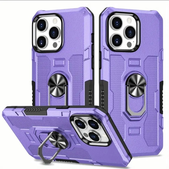 Other - Apple iPhone Phone Case Magnetic 360* Rotating Rings Purple